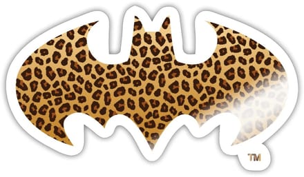 Batman Luipaardprint Logo Sticker Maat S (max. 10 x 10cm)