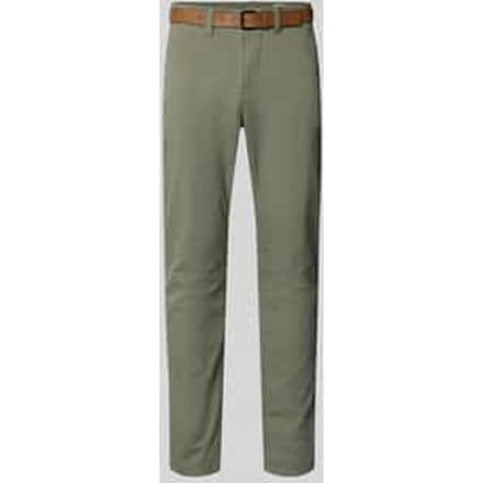 Tom Tailor Denim - TTSLIM chino met riem - Maat 33/34 - dusty mid olive