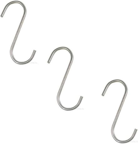 Benson S-Haak Chroom - 100 mm - 3 stuks