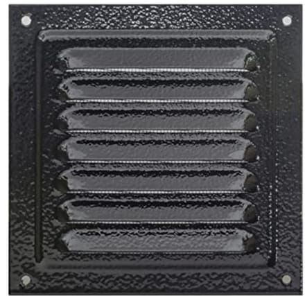 Ventilatierooster Metalen 12,5 x 12,5 cm - Zwart