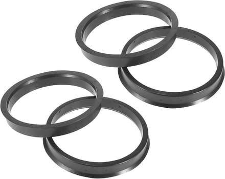 JR - Centreer ring set (4 stuks) 66.6->64.1mm - ABS - zwart - voor alu velgen