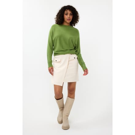 EsQualo Sweater Sleeve Studs Forest Green Taglia: S | Maglioni a maglia Outlet | Donna | Verde