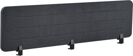 BELIANI ZIGGY - Bureauscherm - Donkergrijs - 180 x 40 cm - Polyester