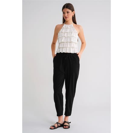 Katoenen Joggingbroek met Touwtje in de Taille
