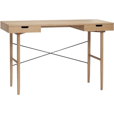 HÜBSCH INTERIOR - STUDIO eiken bureau met twee lades FSC® - 120x55xh77cm