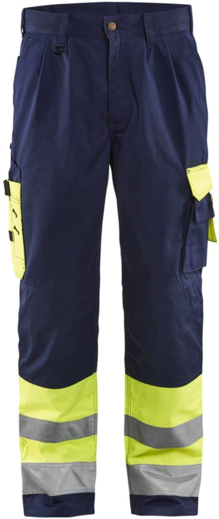 Blaklader Werkbroek High Vis 1584-1860 - High Vis Geel/Marineblauw - D100