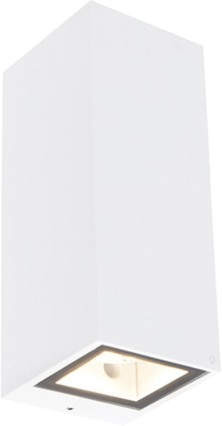 QAZQA baleno - Moderne Wandlamp Up Down voor buiten - 2 lichts - D 92 mm - Wit - Buitenverlichting