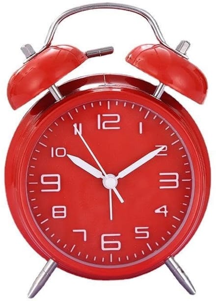 Dailygoods - Retro Wekker Rood - Klassiek Twin Bell Design met Extra Luide Bel