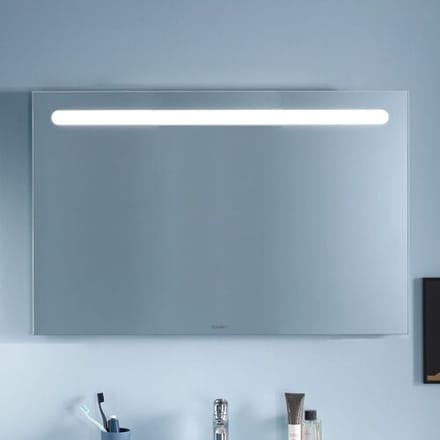 Duravit No. 1 bathroom mirror 100x70 cm with LED light white matt