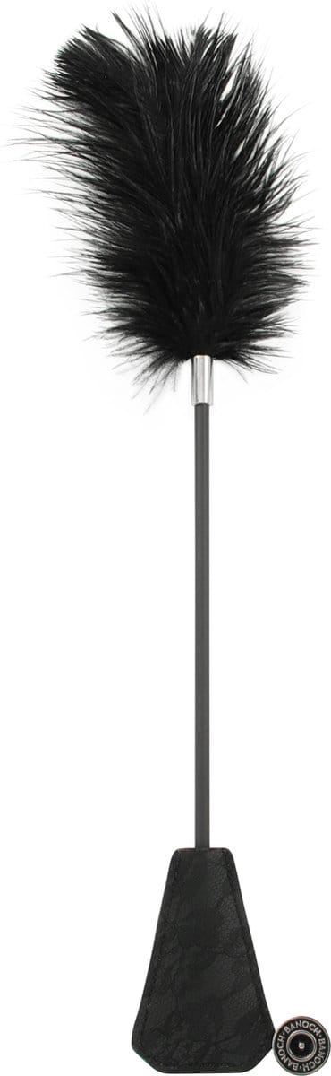 Banoch | Rijzweep Courtesan + Veer zwart | 50 cm | Crop