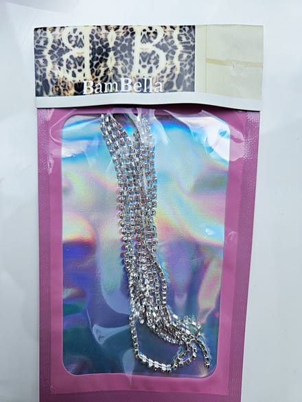 BamBella® - Strass ketting lint - 1 meter - SS6 2mm - steentjes touw nep crystal Glitter band