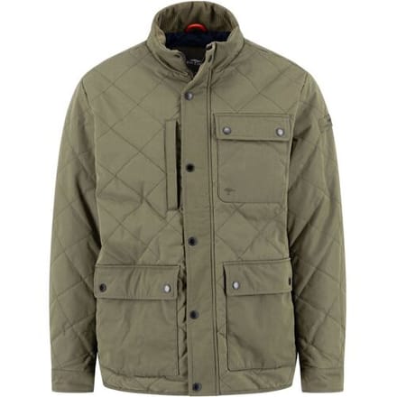 Fynch-Hatton Quilted Diamond Texture Fieldjacket Dusty Forest / male