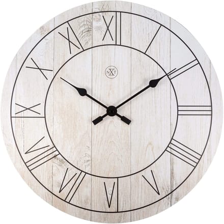 nXt Paul – Wandklok – 40 cm – Hout – Wit – Stil