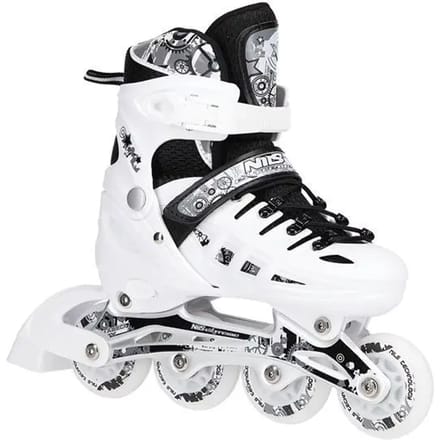 Nils Extreme NH10905 - 4-in-1 LED Inline Skates - Verwisselbare Hockeystaals - Wit