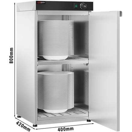 GGM Gastro Tellerwärmer - beheizt - 750 Watt - 60 Teller Zilver