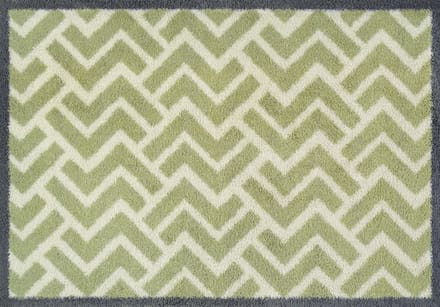 Kleen-Tex Turtle Wasbare Deurmat - Herringbone Green - 60 x 85cm