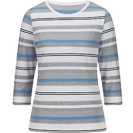 Shirt ronde hals Van Peter Hahn blauw