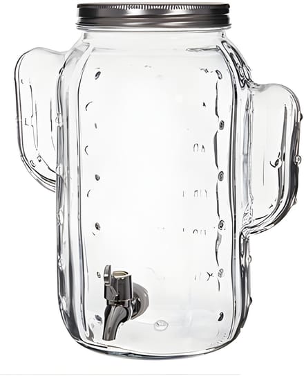 Alessandro Drankdispenser Cactus - 5 liter - glas - limonadetap - 14 x 26 x 30 cm