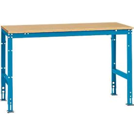 Manuflex basistafel UNIVERSAL Standaard, tafelblad multiplex, 1500 x 800, lichtblauw