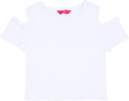 Geribde blouse met splitjes
