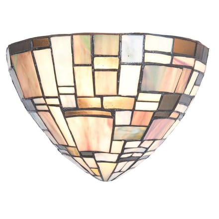 Lumilamp Wandlamp Tiffany 30x16x18 cm Bruin Beige Glas