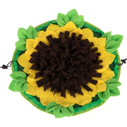 Snuffeltapijt Sunnyflower groen/bruin/geel Ø50cm Hond Kat