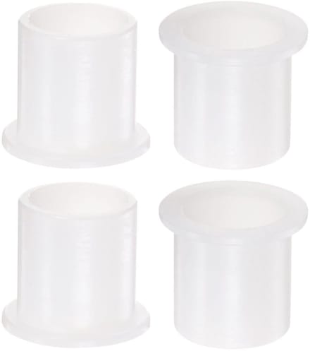 Flenslagers met 20mm boring, 24mm buitendiameter en 26mm lengte - Nylon bushings voor assen, 4 stuks