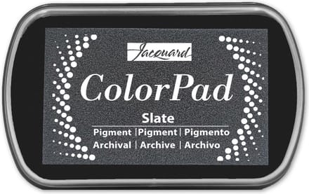 Jacquard inktkussen ColorPad pigment Slate - langzaam drogend grijs.