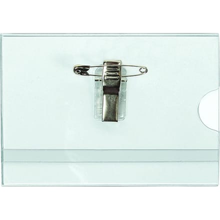Badge Quantore met clip en speld 60x90mm