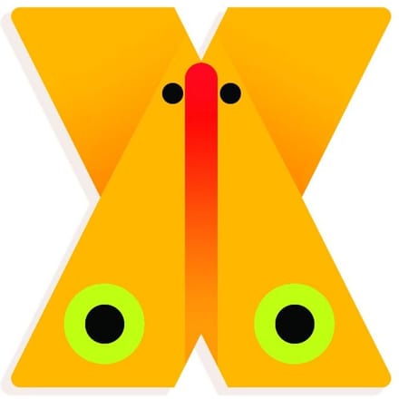 DJECO houten letter designed animal X