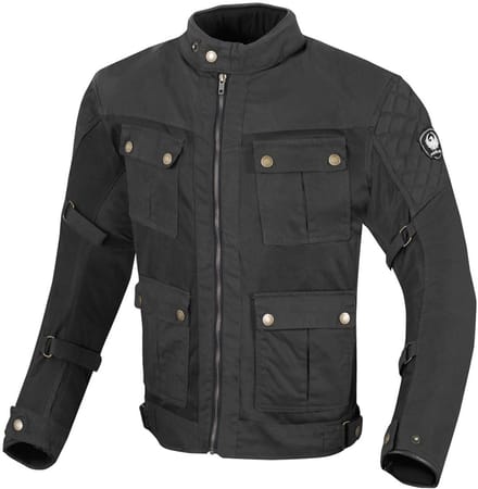 Merlin Chigwell Utility Zwart Wax Motorjas - Jas