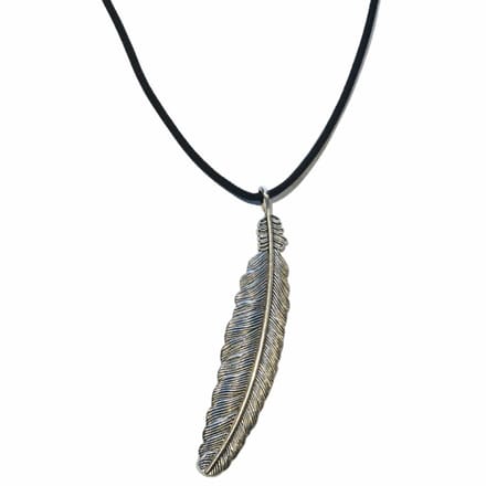 Lange Ketting-Veer-Metaal-Allergievrij - Charme Bijoux