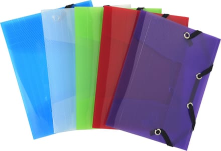 Exacompta 25x Crystal Color Elastomap 3 kleppen - pocket 12x16cm - Geassorteerd - 50700E
