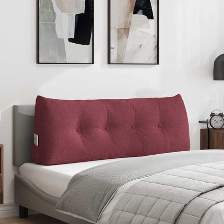 vidaXL - Rugkussen - Wijnrood - 120 - x - 24 - x - 50 - cm - Stof