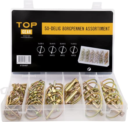Borgpennen assortimentsdoos 50-delig - TOPGEAR
