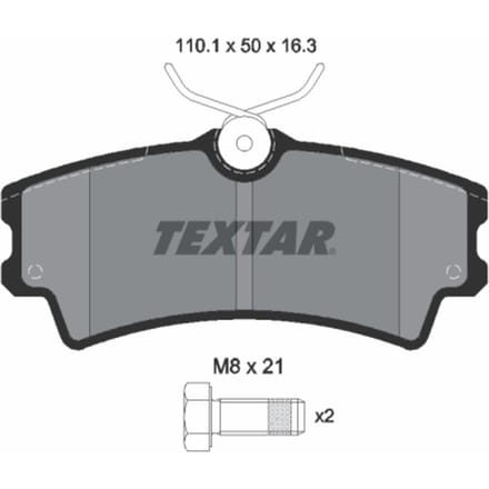Remblokset TEXTAR 2430201, voor