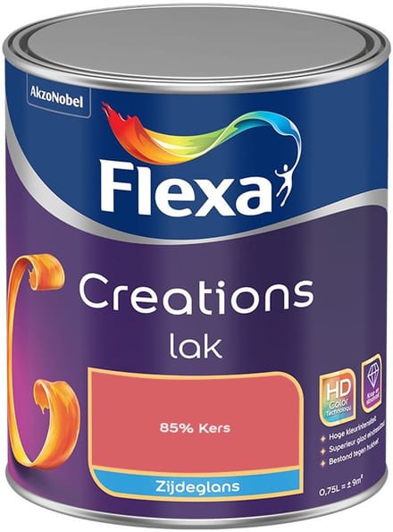 Flexa - Creations Lak Zijdeglans - 85% Kers - Mengverf - 750 Ml