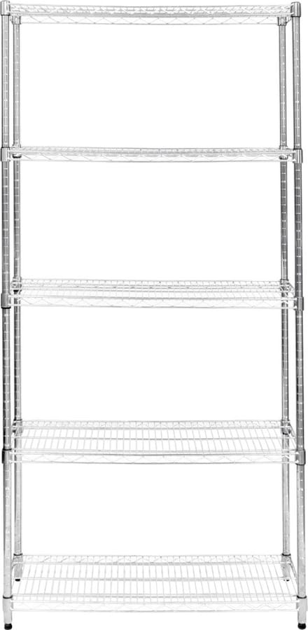 Draadrek - zilver - 35x90x180 cm - 5-lagen verstelbaar