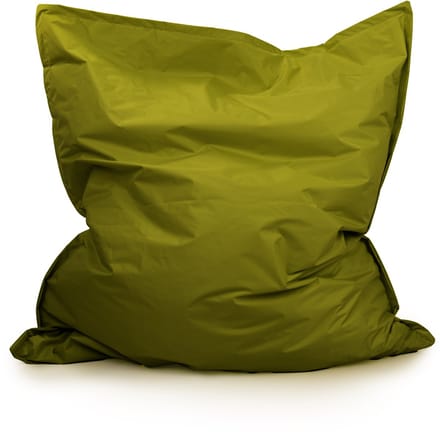 Drop & Sit - groot formaat zitzak/zitkussen - robuust nylon - olijfgroen - 130 X 150 cm - voor binnen en buiten