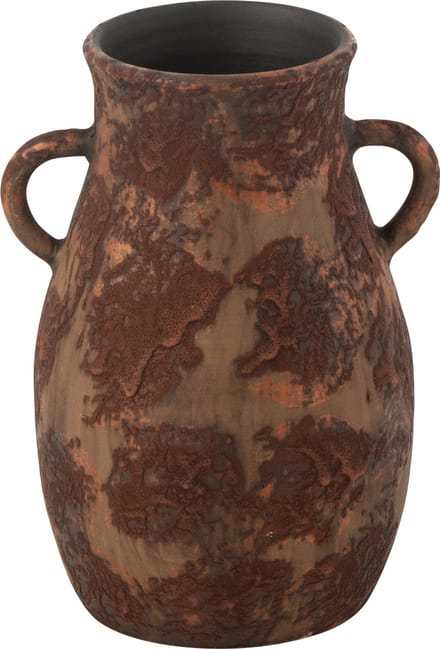 J-Line vaas Amphore terra - keramiek - bruin - small - 30 cm hoog