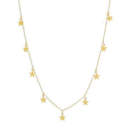 Joboly Ster Star Sterretjes Ketting - Dames - Goudkleurig - 45 cm
