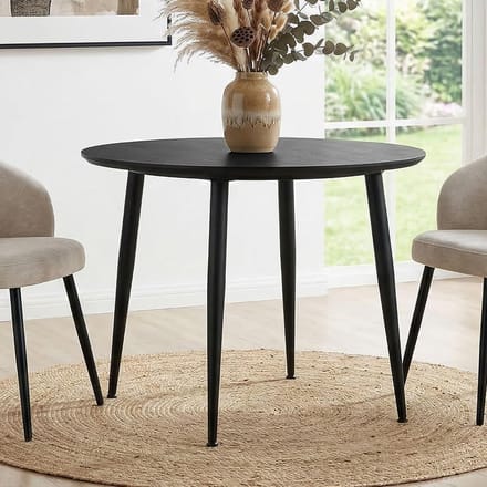 Eettafel - Keukentafel - Samen eten - Onderhoudsvriendelijk - 100 cm - Zwart
