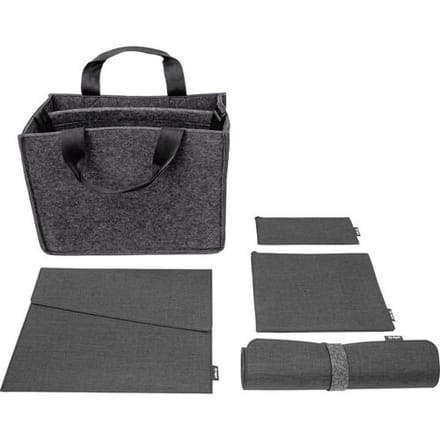 Sigel Bundle   Desk Sharing Bag M   Notebook Case S   Organizer Set   Desk Mat Tas voor accessoires Geschikt voor max. (laptop): 35,6 cm (14) Donkergrijs