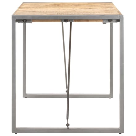 vidaXL - Eettafel - 160x80x75 - cm - massief - ruw - mangohout