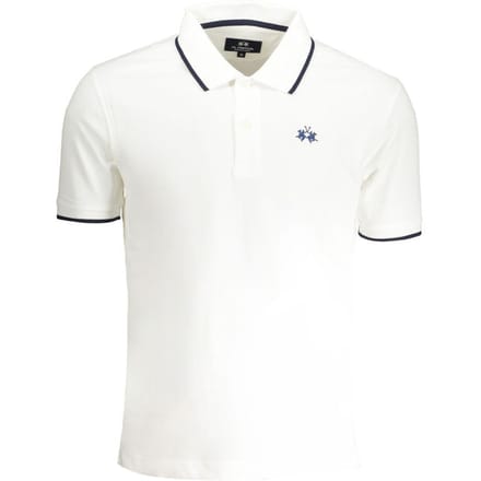 La Martina Witte Katoenen Poloshirt voor Heren
