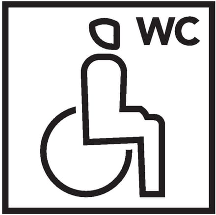 Mindervalide WC sticker 150 x 150 mm