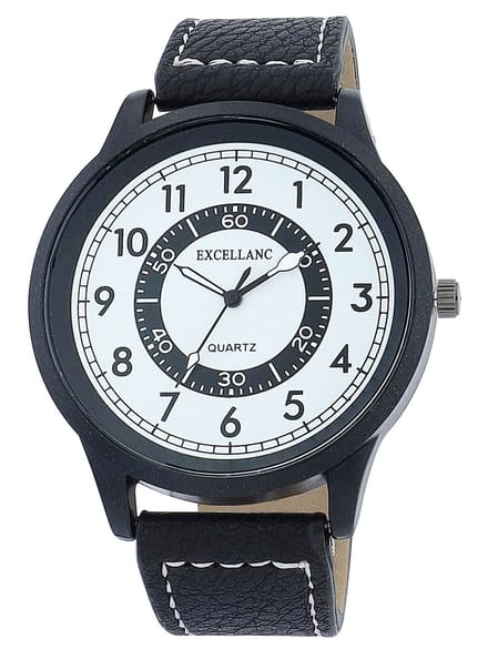 EXCELLANC Herenhorloge imitatieleer Mineralglas