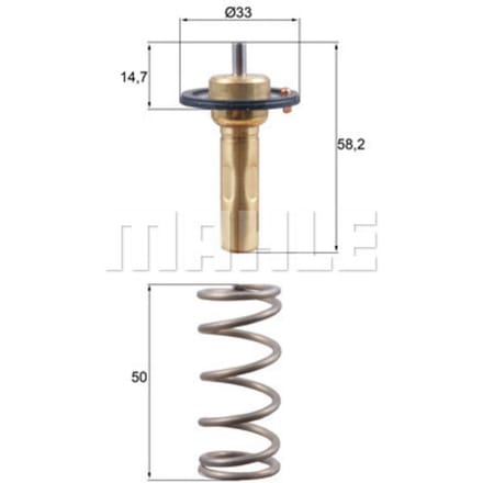 Thermostaat, koelvloeistof MAHLE TX 265 89D