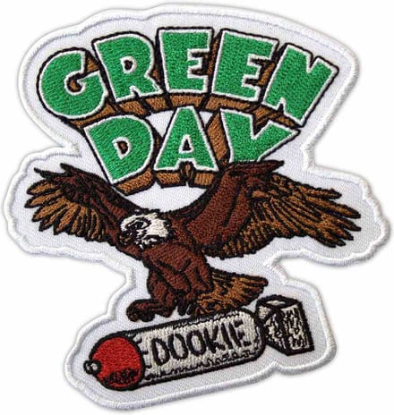 Green Day - Dookie Eagle Patch - Wit/Multicolours