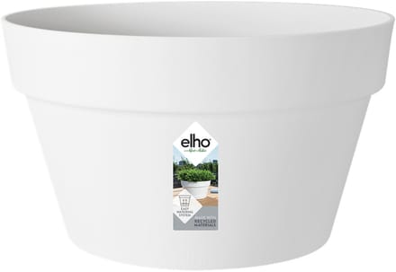Elho Bloempot Loft Urban - Kunststof - Wit - Diam.35xh20,2cm